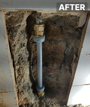 수도 배관 누수 후